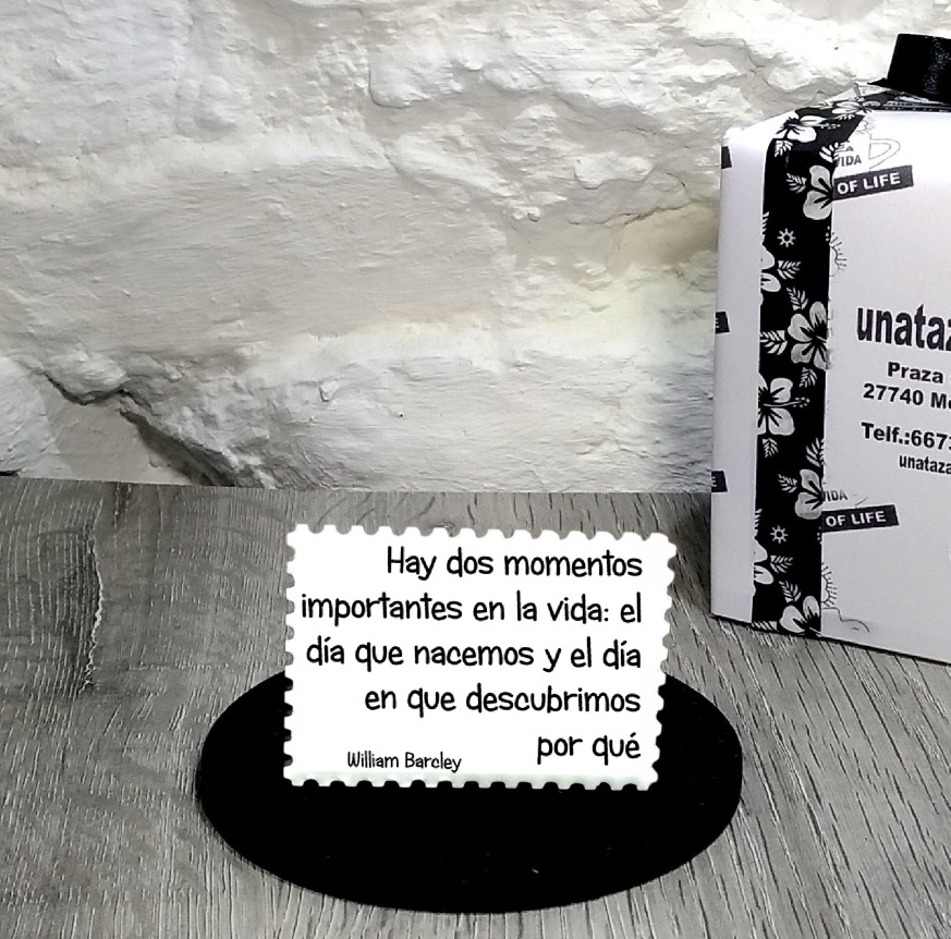IMÁN. Hay dos momentos importantes en la vida, el día que nacemos y el día en que descubrimos por qué.William Barcley