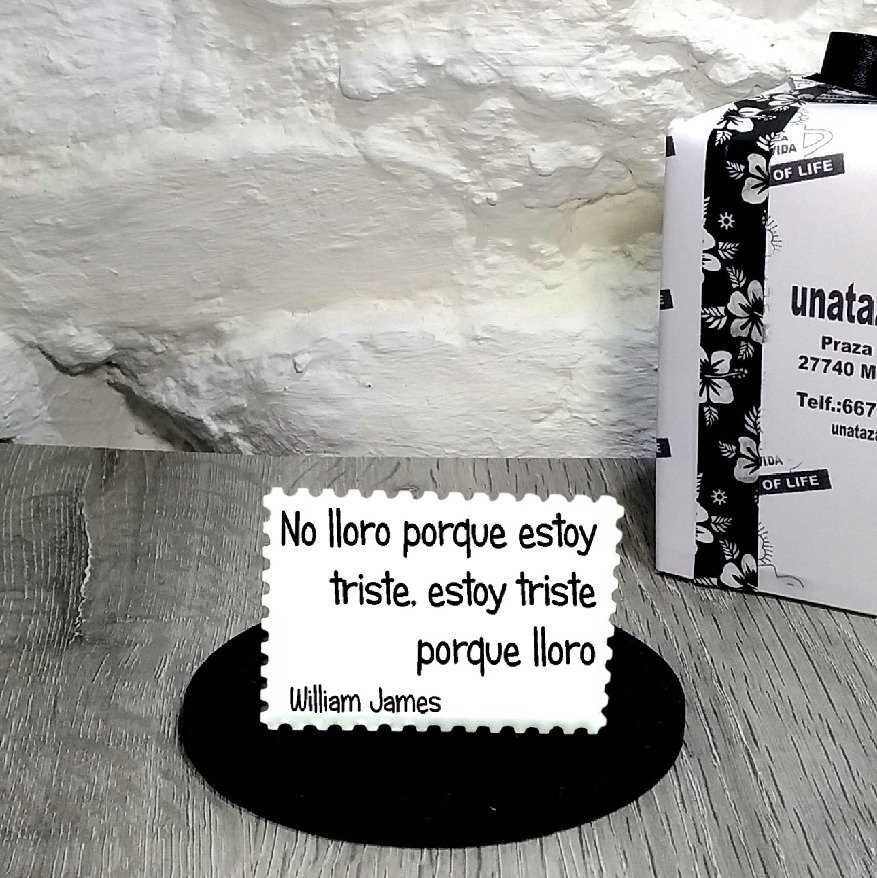 IMÁN. No lloro porque estoy triste, estoy triste porque lloro. William James