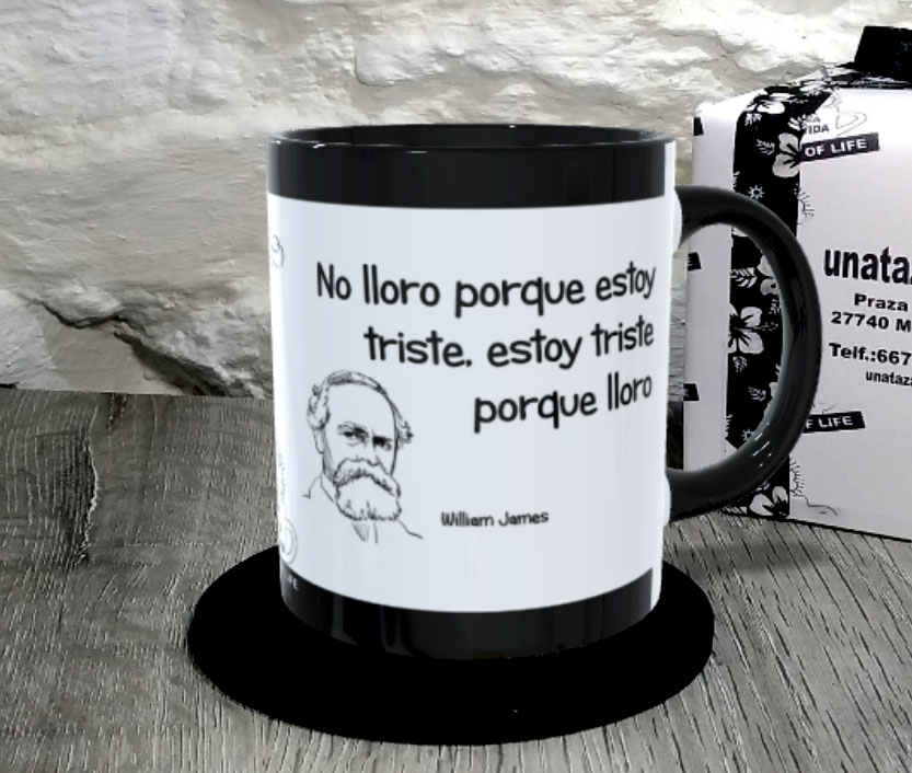 TAZA. No lloro porque estoy triste, estoy triste porque lloro. William James.1